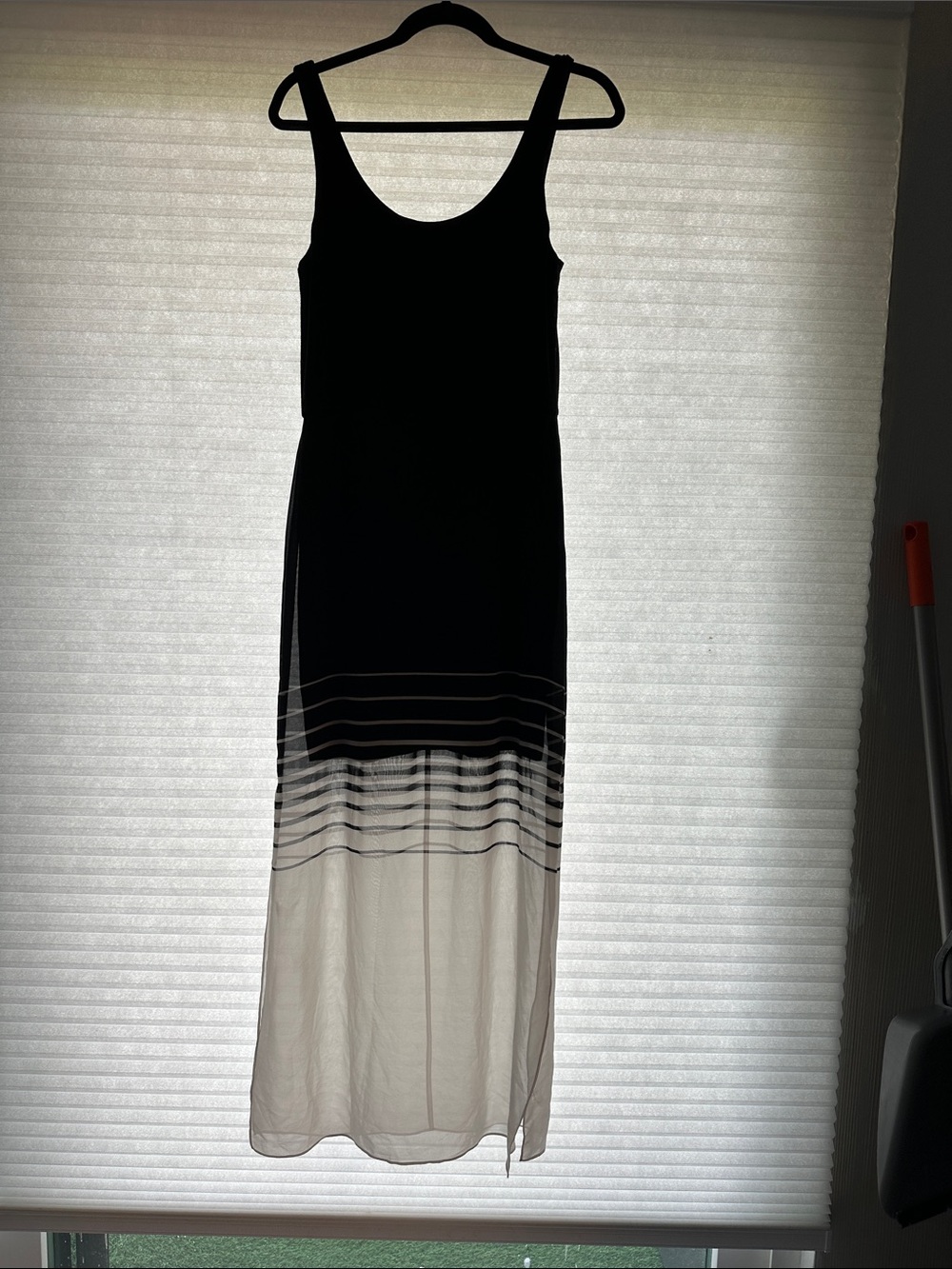Vince Camuto Black to White Ombre Maxi Dress